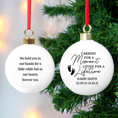 Personalised Carried For A Moment Bauble - Shop Personalised Gifts