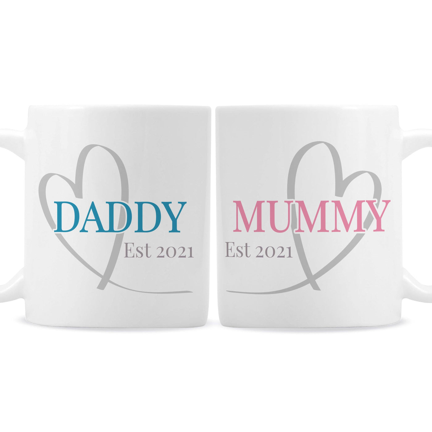 Personalised Mummy & Daddy Ceramic Mug Set - Shop Personalised Gifts