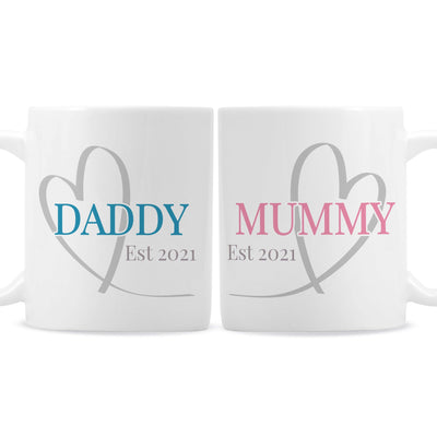 Personalised Mummy & Daddy Ceramic Mug Set - Shop Personalised Gifts