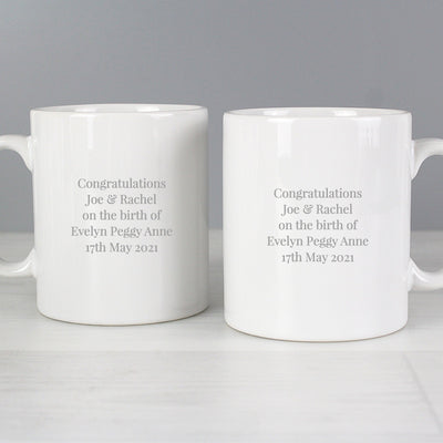 Personalised Mummy & Daddy Ceramic Mug Set - Shop Personalised Gifts