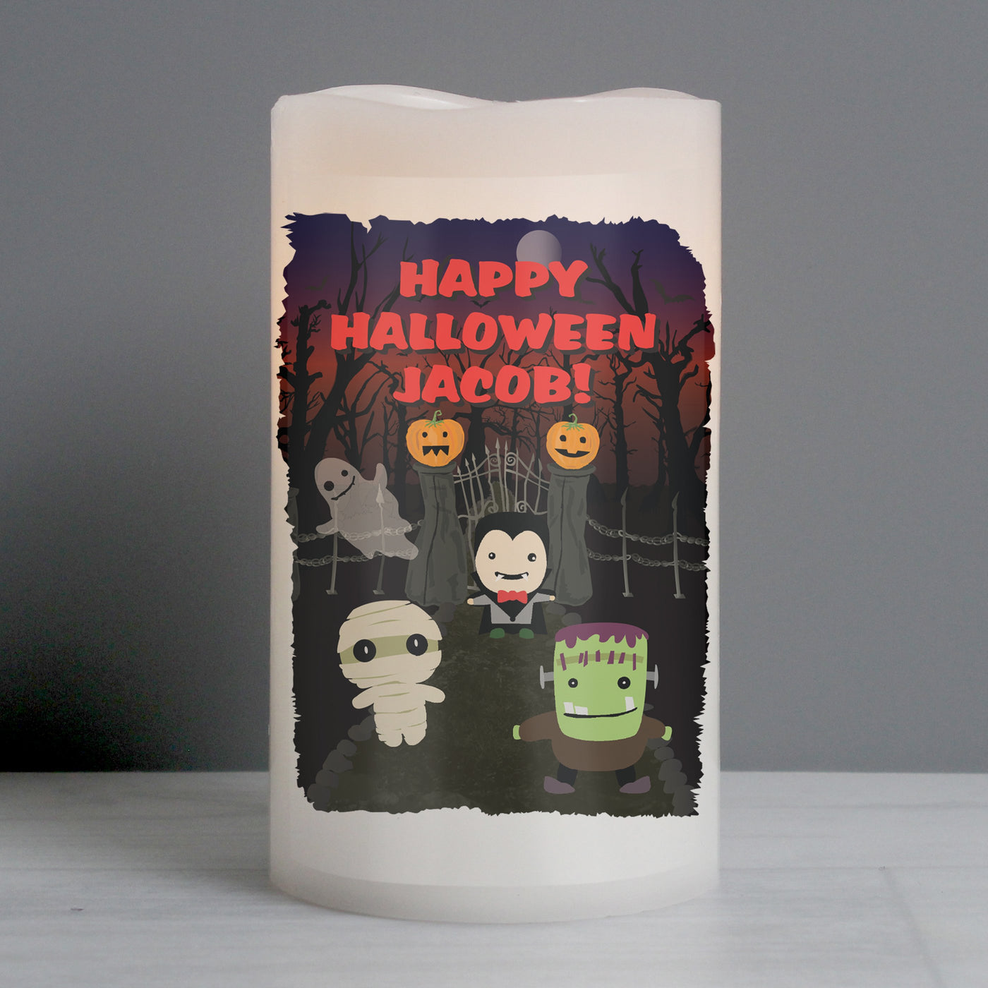 Personalised Halloween LED Candle Multi Message - Shop Personalised Gifts