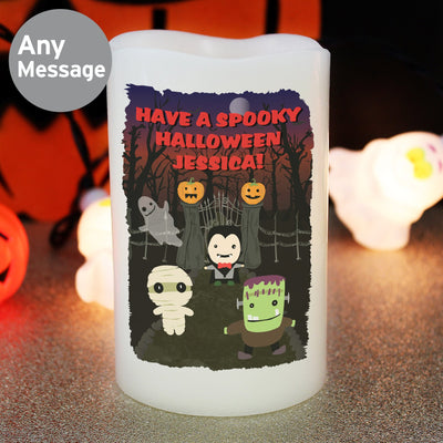 Personalised Halloween LED Candle Multi Message - Shop Personalised Gifts