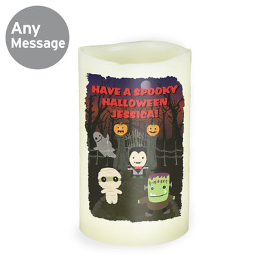 Personalised Halloween LED Candle Multi Message - Shop Personalised Gifts