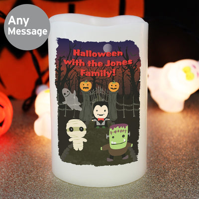 Personalised Halloween LED Candle Multi Message - Shop Personalised Gifts