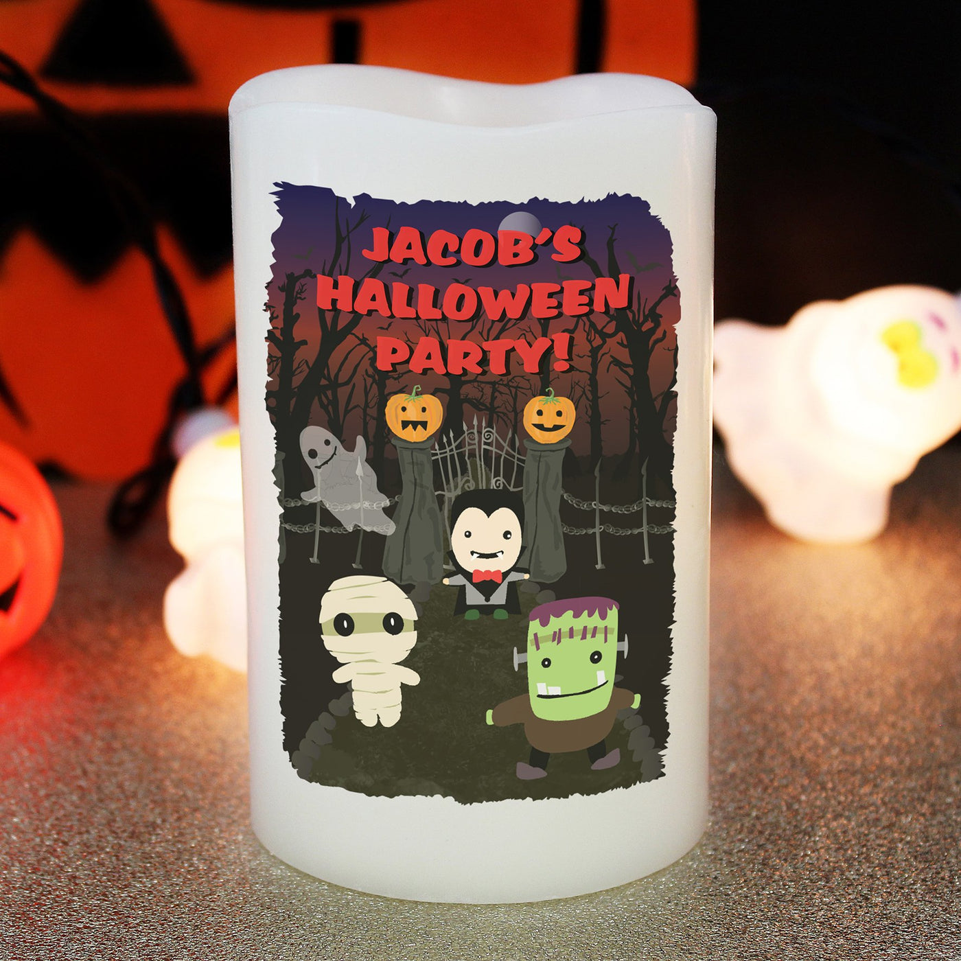 Personalised Halloween LED Candle Multi Message - Shop Personalised Gifts