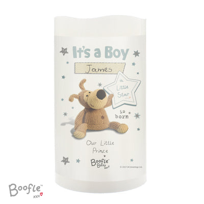 Personalised Boofle It's a Boy Nightlight LED Candle - Shop Personalised Gifts