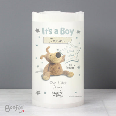 Personalised Boofle It's a Boy Nightlight LED Candle - Shop Personalised Gifts