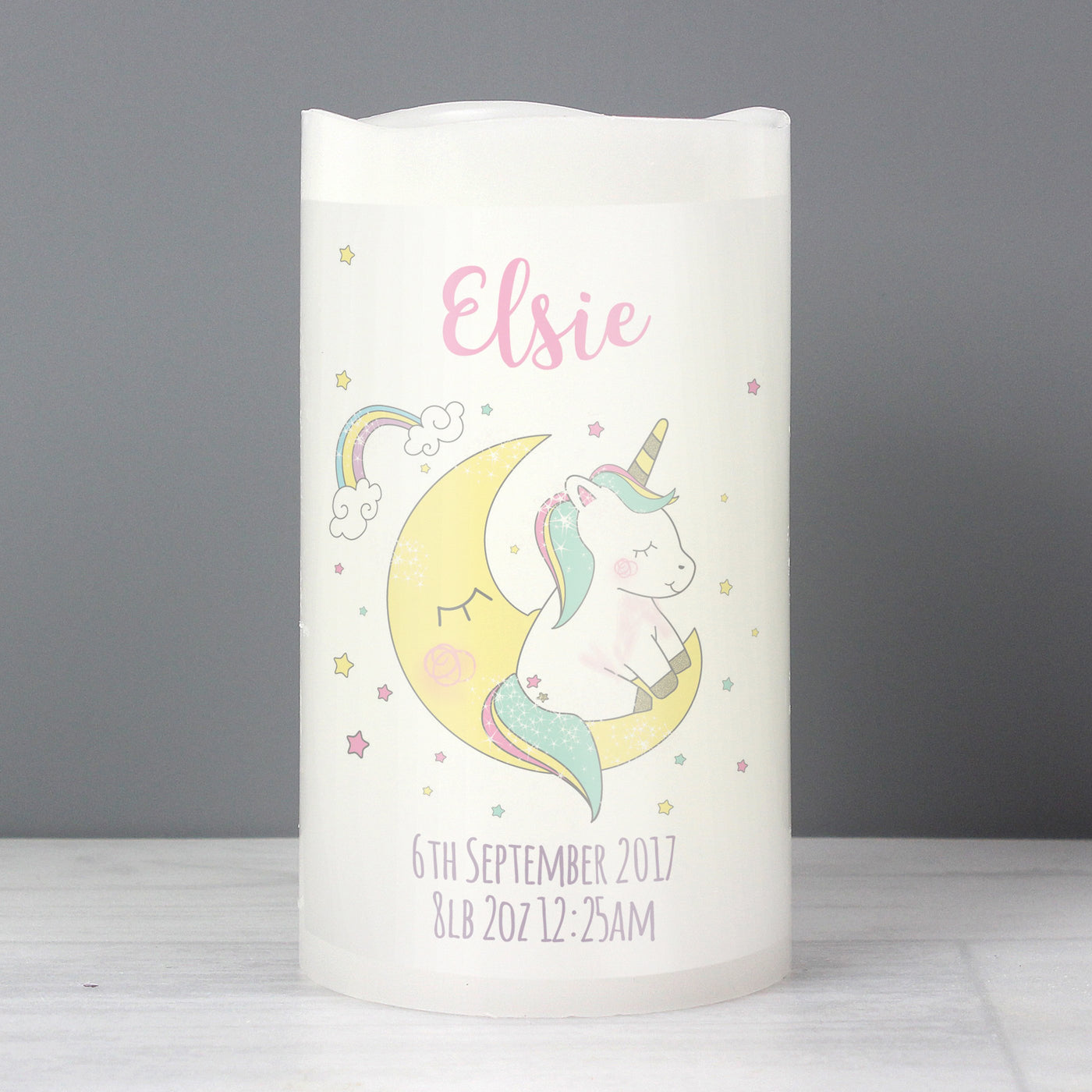 Personalised Baby Unicorn Nightlight LED Candle - Shop Personalised Gifts