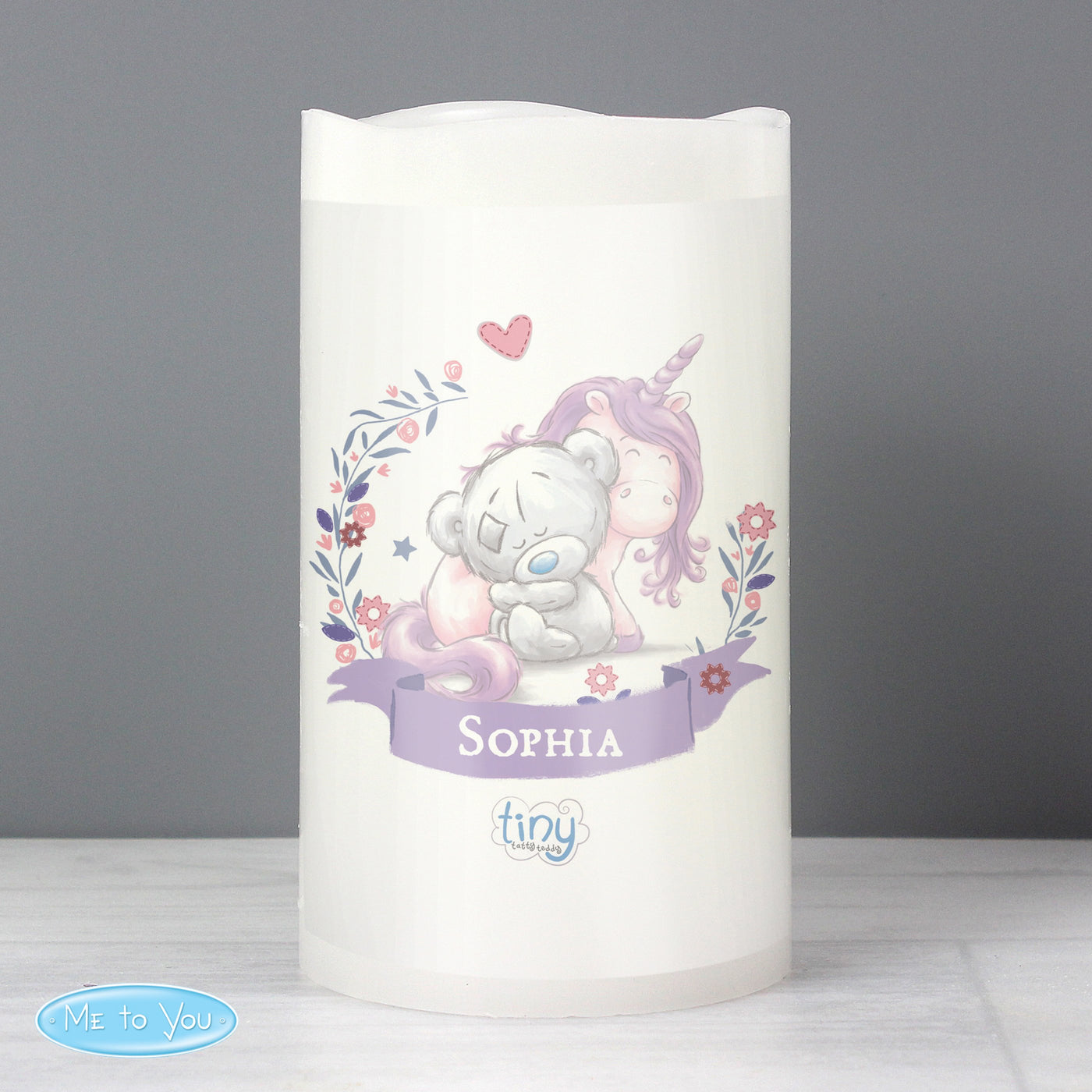 Personalised Tiny Tatty Teddy Unicorn Nightlight LED Candle - Shop Personalised Gifts