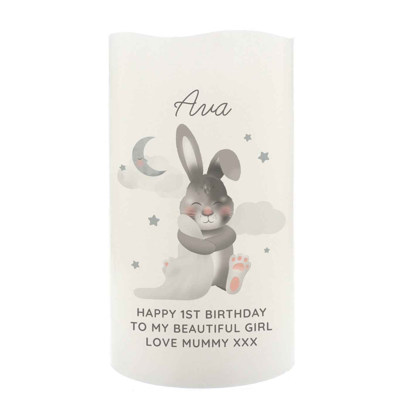 Personalised Baby Easter Bunny LED Candle - Shop Personalised Gifts