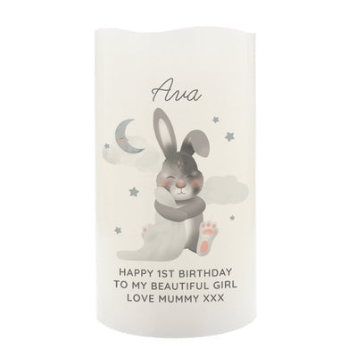 Personalised Baby Easter Bunny LED Candle - Shop Personalised Gifts