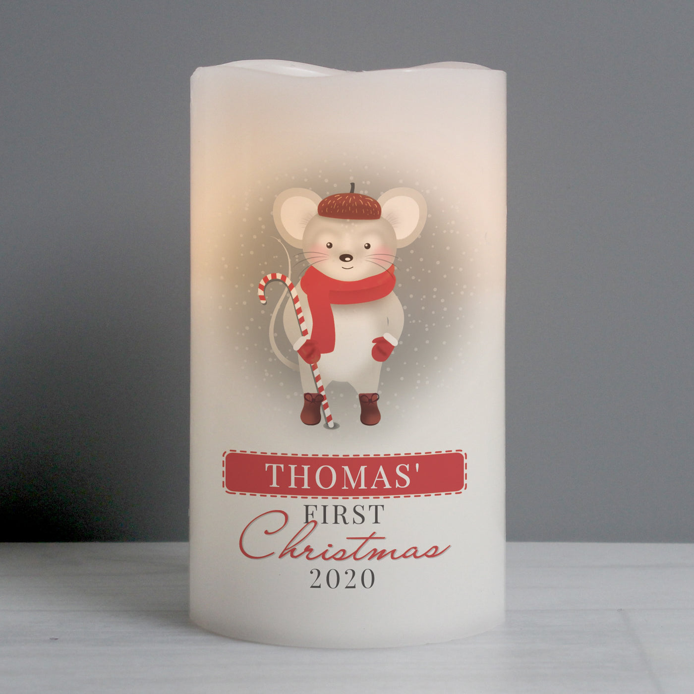Personalised '1st Christmas' Mouse Nightlight LED Candle - Shop Personalised Gifts