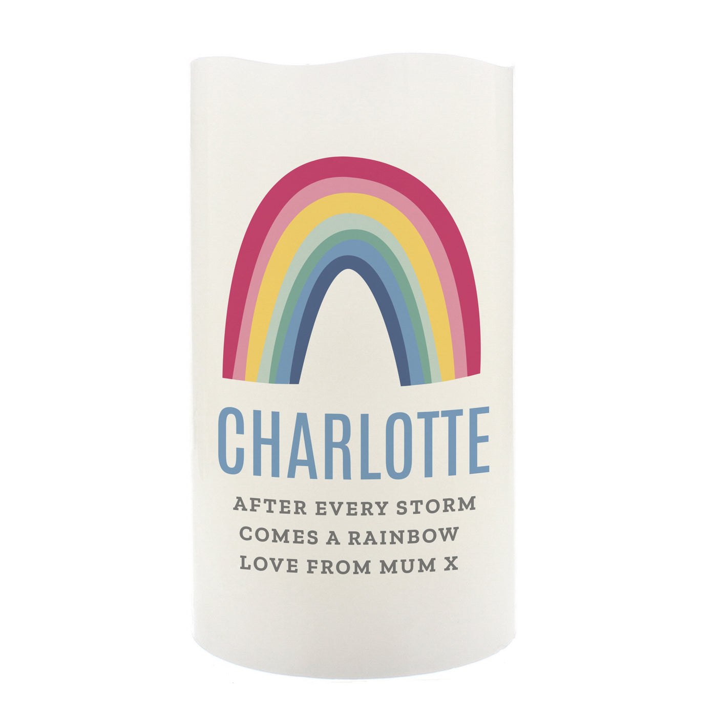 Personalised Rainbow LED Candle - Shop Personalised Gifts