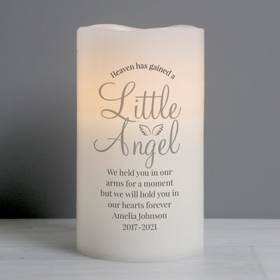 Personalised Little Angel LED Candle - Shop Personalised Gifts