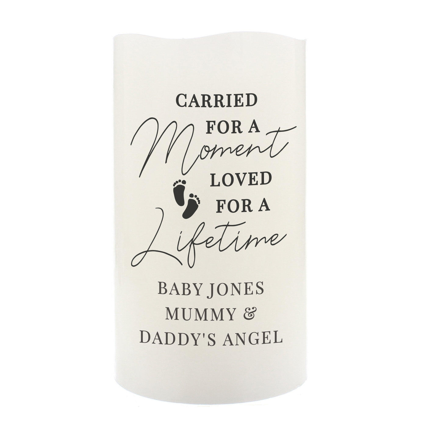 Personalised Carried For A Moment Led Candle - Shop Personalised Gifts
