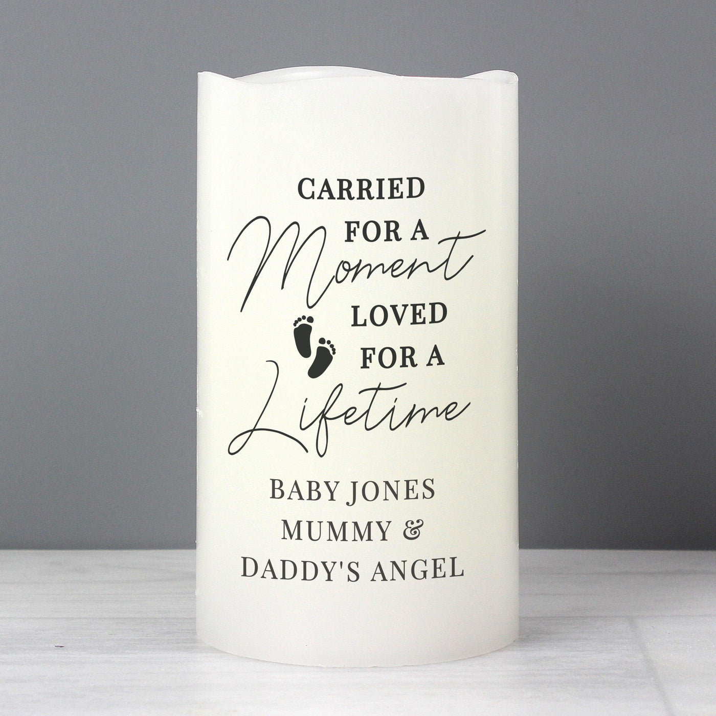 Personalised Carried For A Moment Led Candle - Shop Personalised Gifts