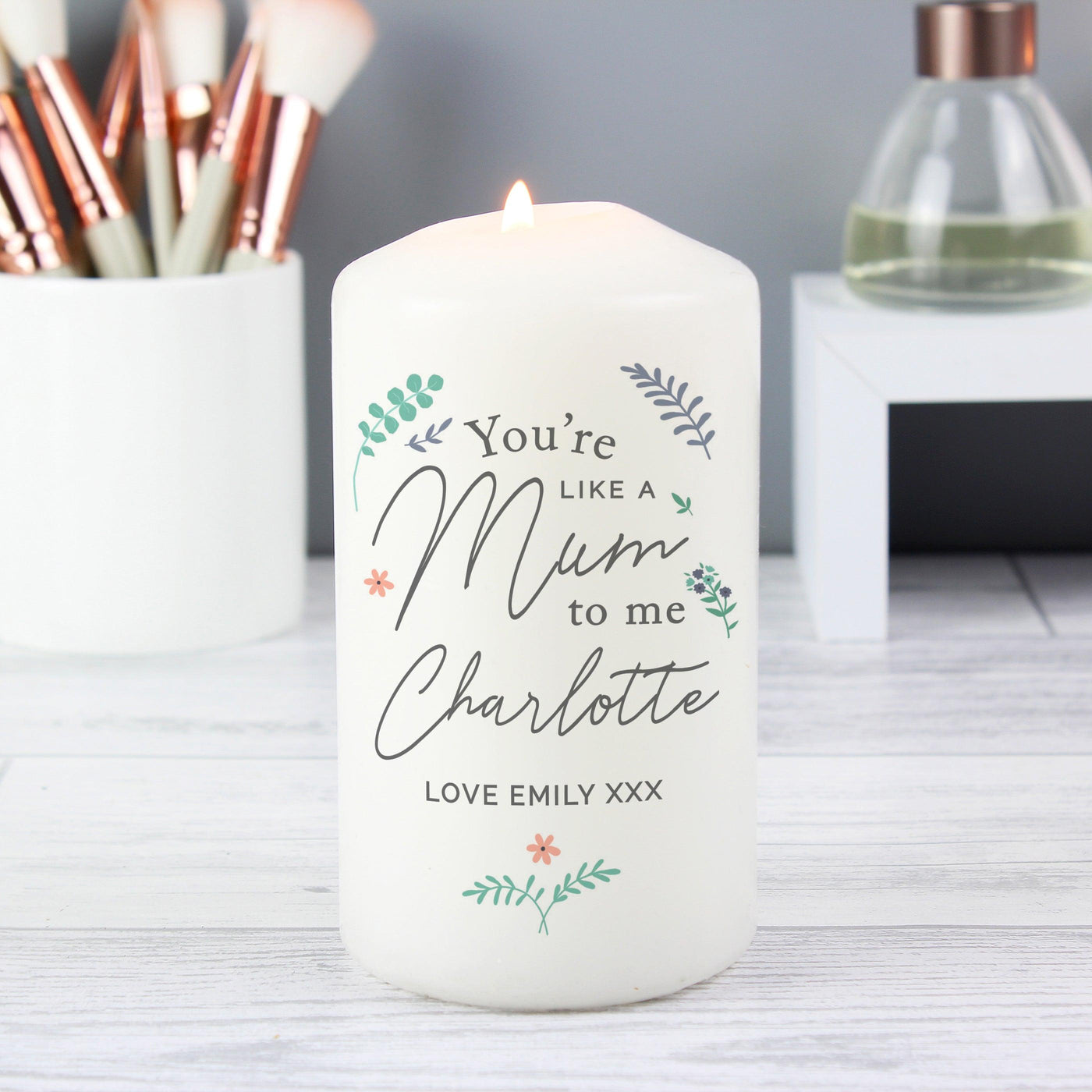 Personalised You're Like A Mum To Me Wax Pillar Candle - Shop Personalised Gifts