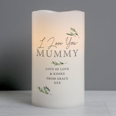 Personalised Botanical LED Candle - Shop Personalised Gifts