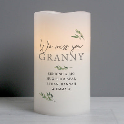 Personalised Botanical LED Candle - Shop Personalised Gifts