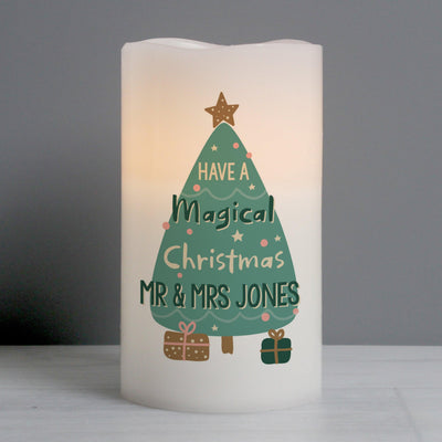 Personalised Have A Magical Christmas LED Candle - Shop Personalised Gifts