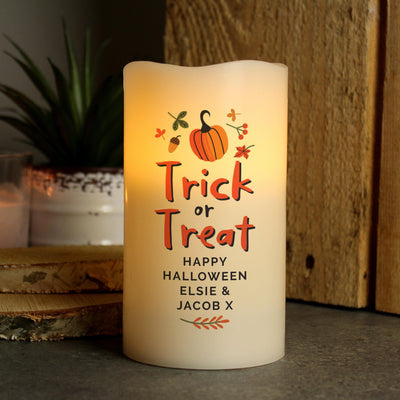 Personalised Trick or Treat LED Candle - Shop Personalised Gifts