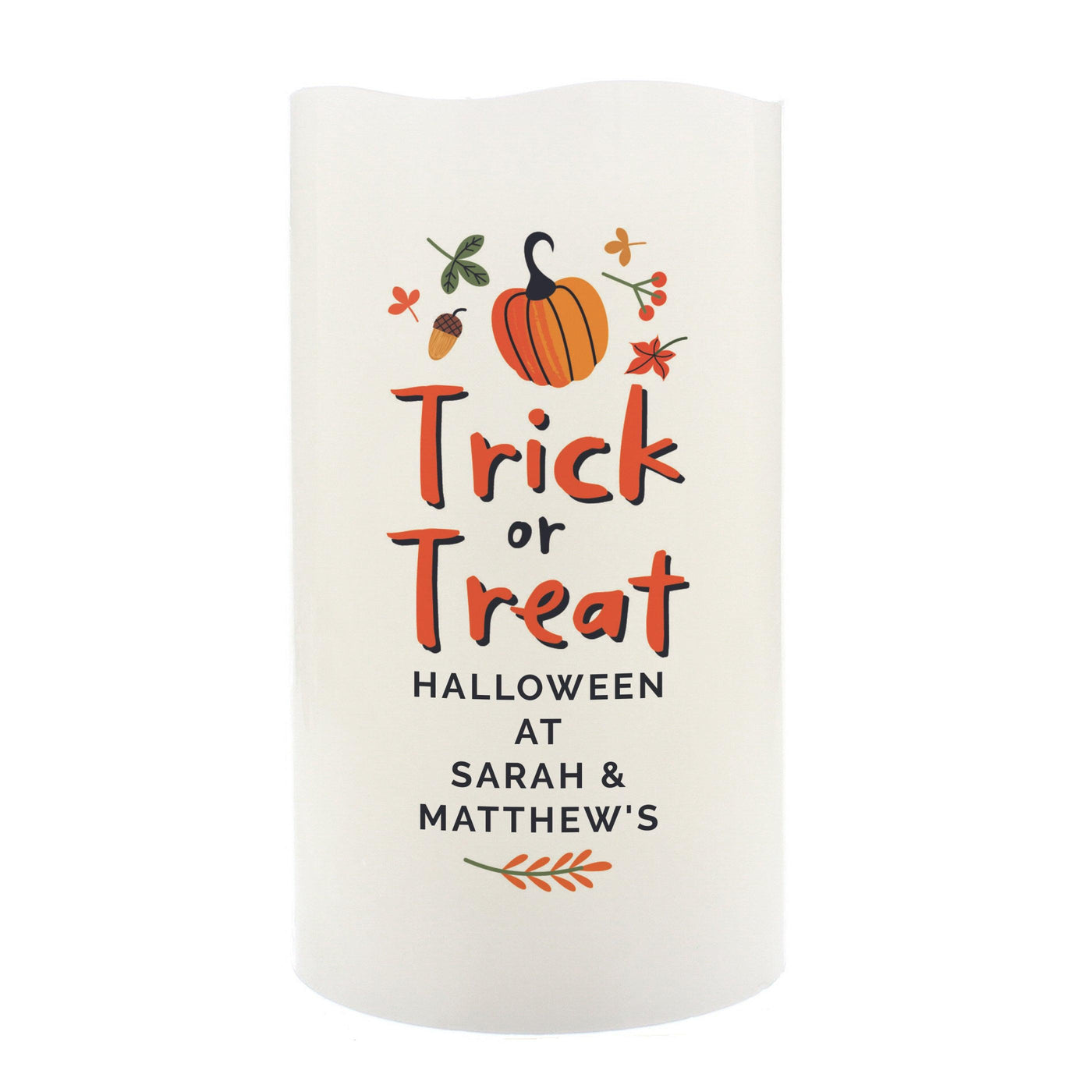 Personalised Trick or Treat LED Candle - Shop Personalised Gifts