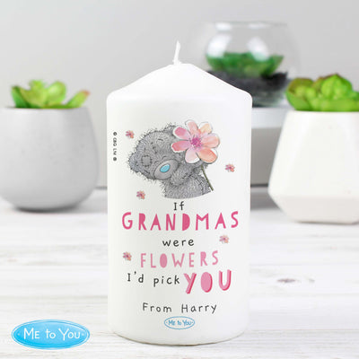 Personalised Me To You If... Were Flowers Wax Pillar Candle - Shop Personalised Gifts