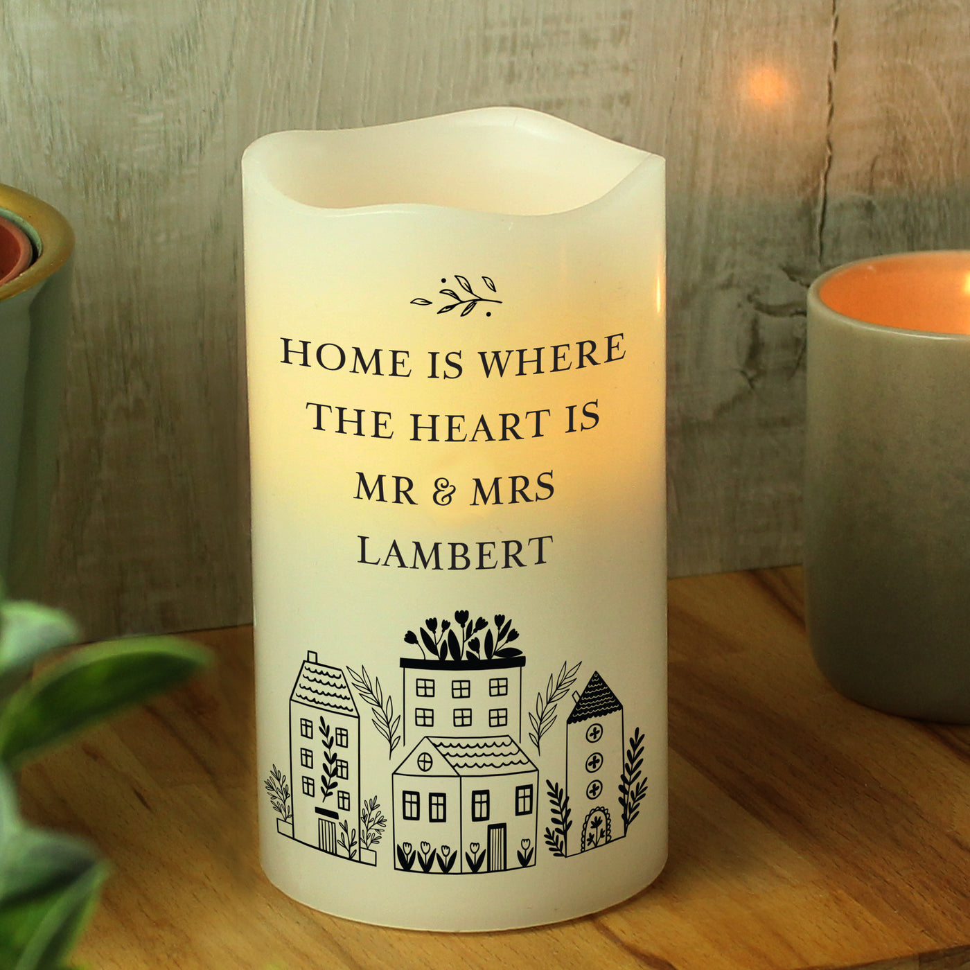 Personalised HOME LED Candle