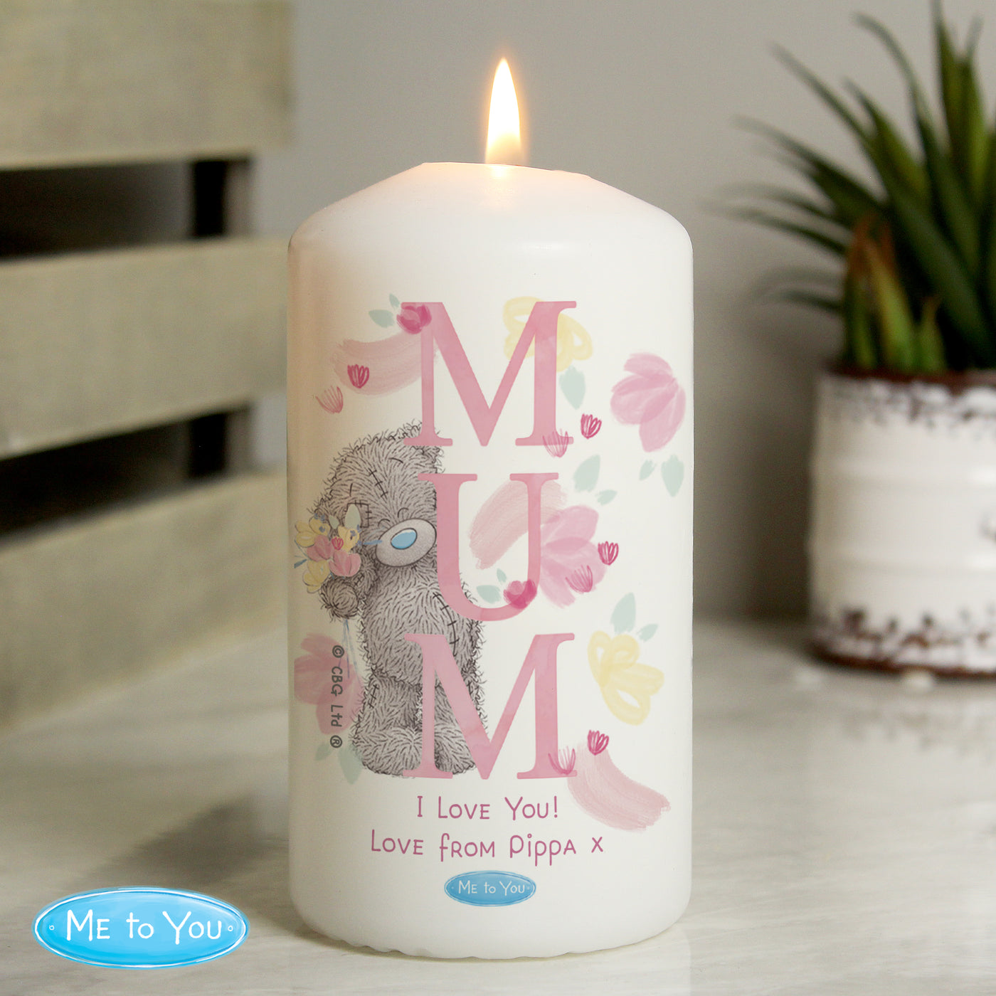 Personalised Me to You MUM Pillar Wax Candle