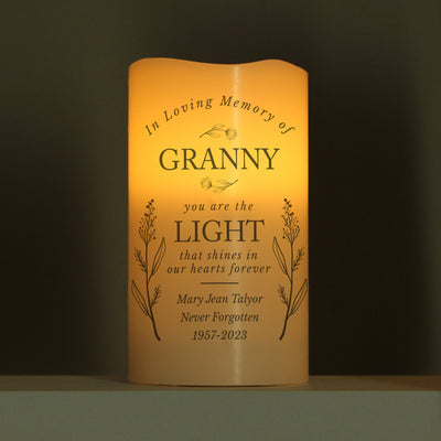 Personalised In Loving Memory LED Candle