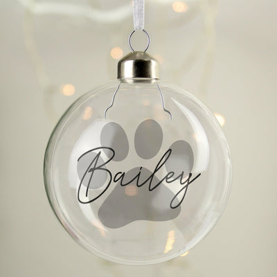Personalised Pet Glass Bauble - Shop Personalised Gifts