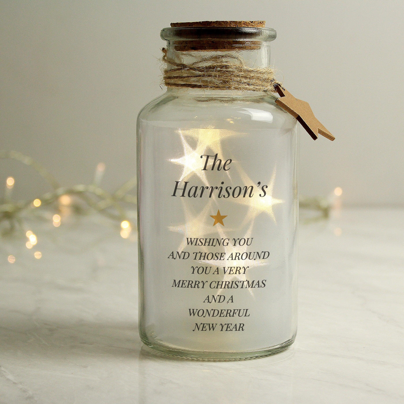 Personalised Free Text LED Glass Jar - Shop Personalised Gifts