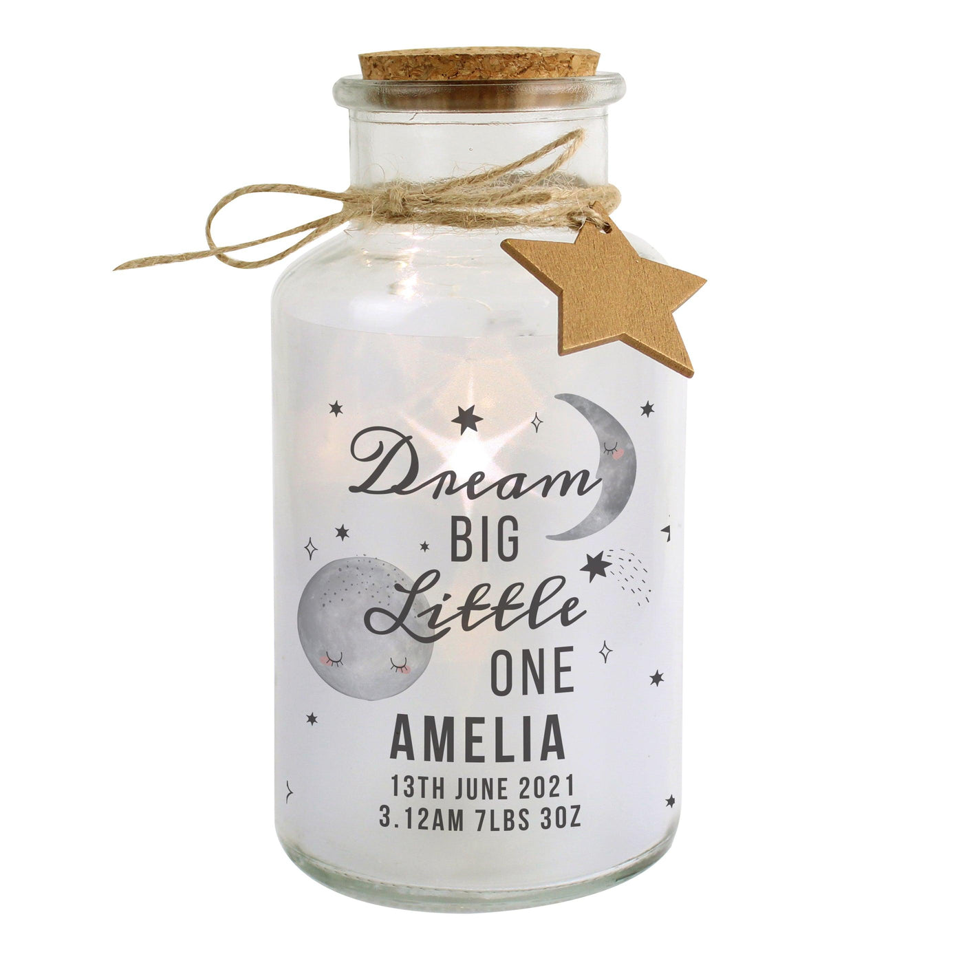 Personalised Dream Big LED Glass Jar - Shop Personalised Gifts