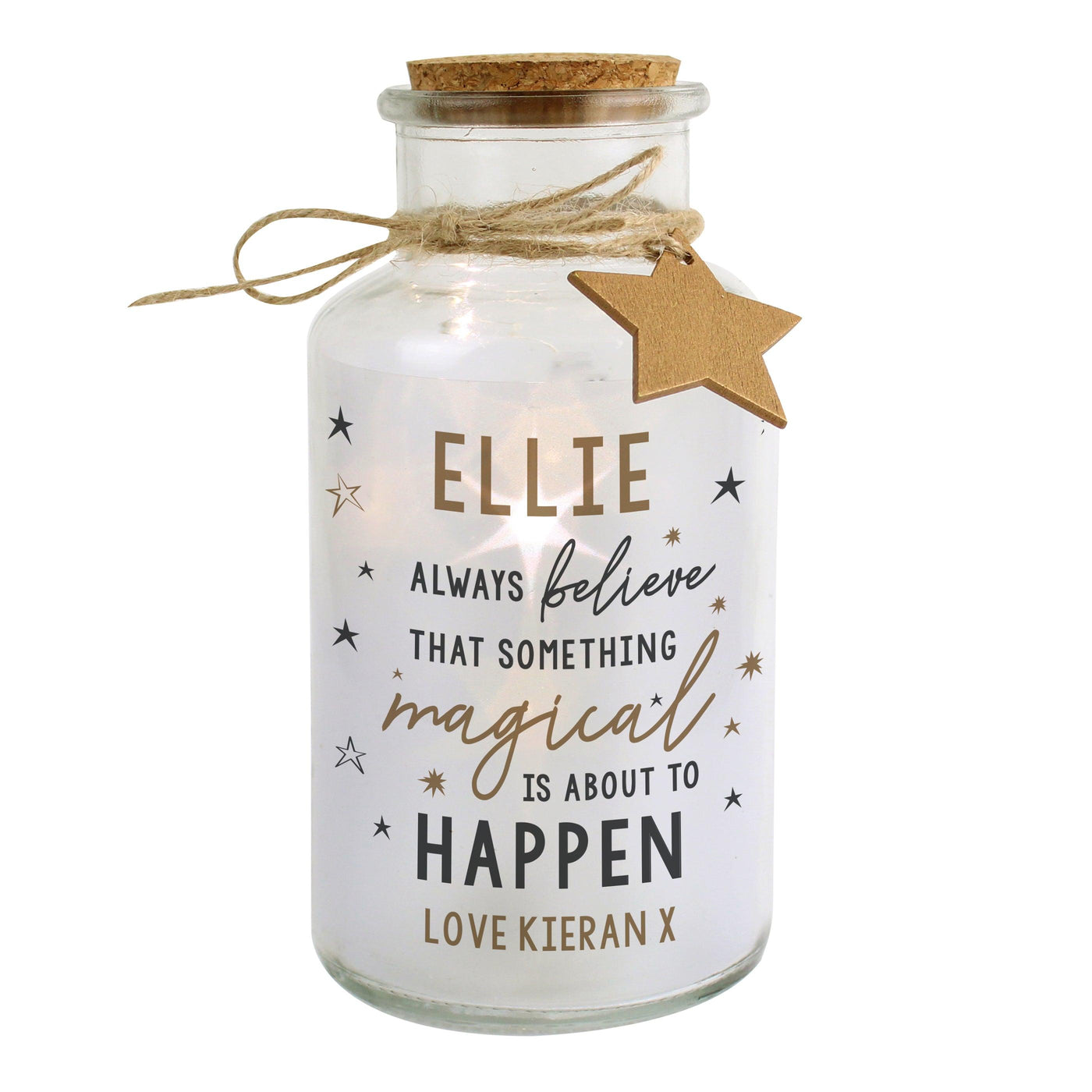 Personalised Magical Things Happen LED Glass Jar - Shop Personalised Gifts