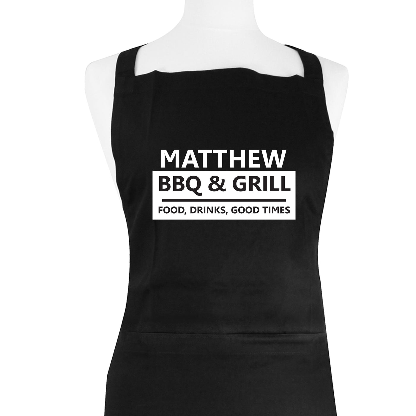 Personalised BBQ & Grill Black Apron - Shop Personalised Gifts