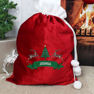 Personalised Nordic Christmas Luxury Pom Pom Sack - Shop Personalised Gifts