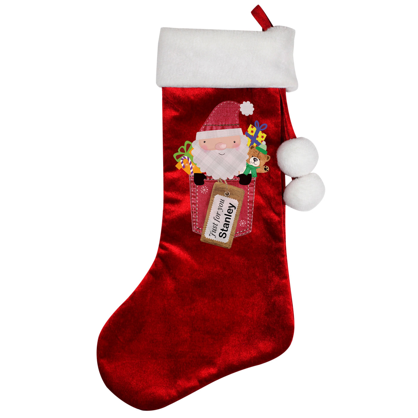 Personalised Santa Claus Luxury Stocking - Shop Personalised Gifts