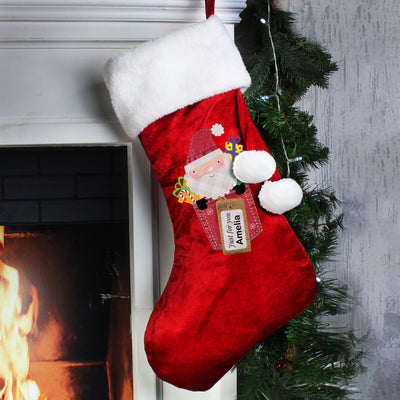Personalised Santa Claus Luxury Stocking - Shop Personalised Gifts