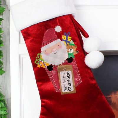 Personalised Santa Claus Luxury Stocking - Shop Personalised Gifts