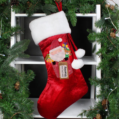 Personalised Santa Claus Luxury Stocking - Shop Personalised Gifts