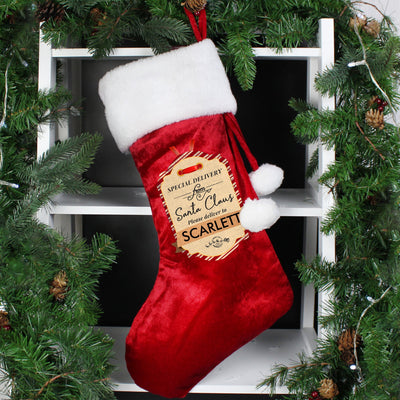 Personalised Special Delivery Luxury Stocking - Shop Personalised Gifts