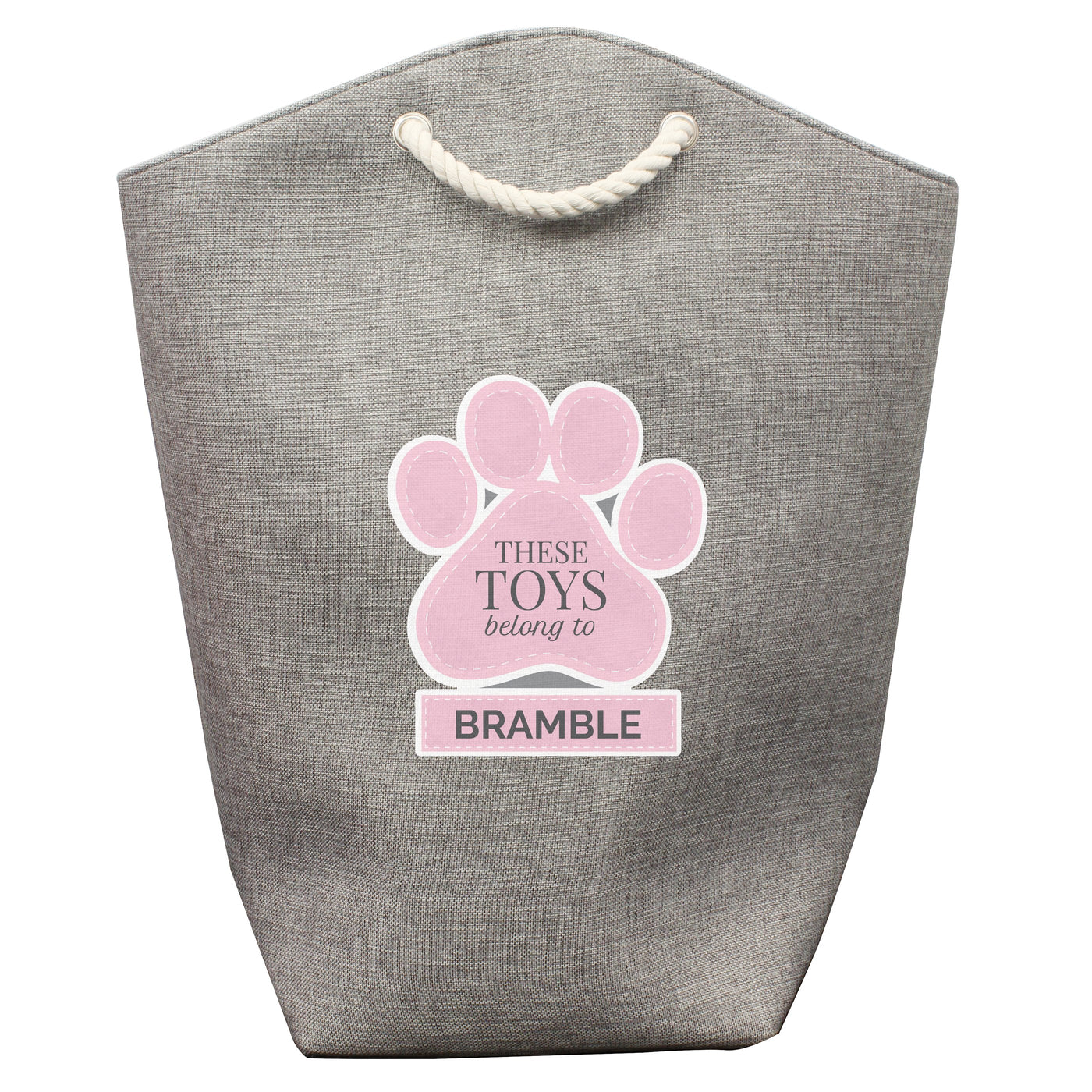 Personalised Pink Paw Print Storage Bag - Shop Personalised Gifts