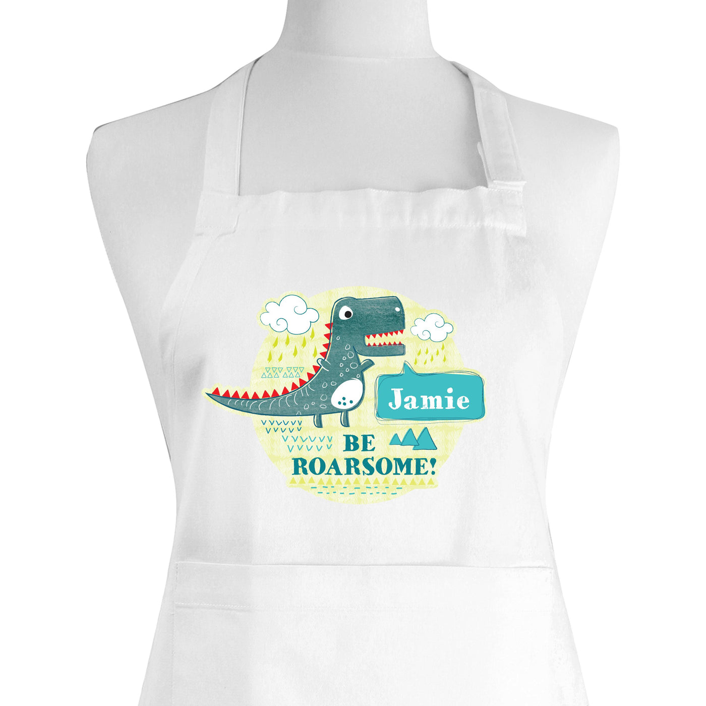 Personalised 'Be Roarsome' Dinosaur Children's Apron - Shop Personalised Gifts