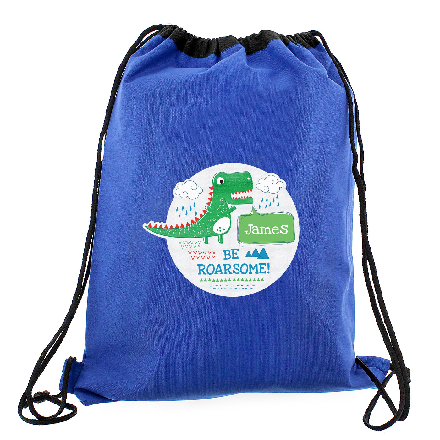 Personalised 'Be Roarsome' Dinosaur Swim & Kit Bag - Shop Personalised Gifts