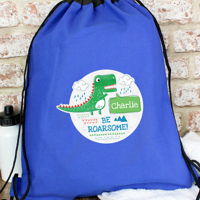 Personalised 'Be Roarsome' Dinosaur Swim & Kit Bag - Shop Personalised Gifts