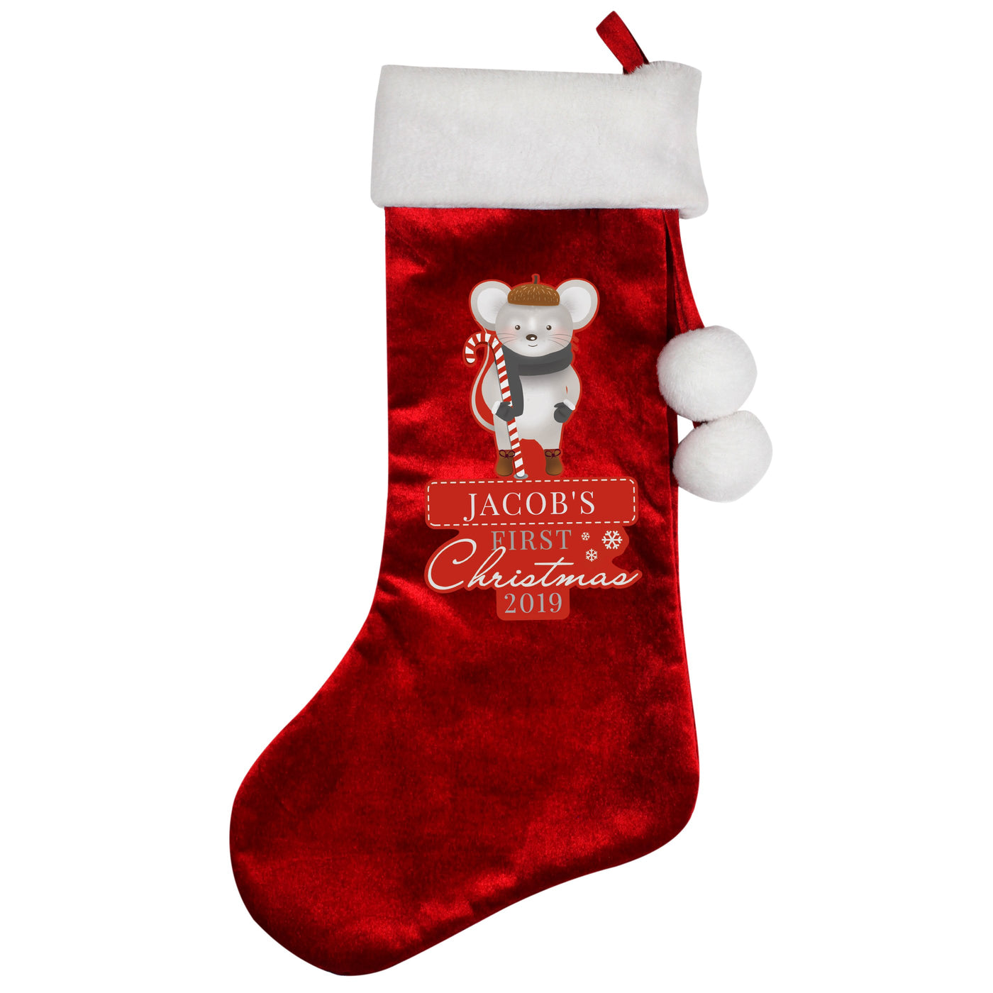 Personalised 1st Christmas' Mouse Stocking Stocking for Christmas - Shop Personalised Gifts