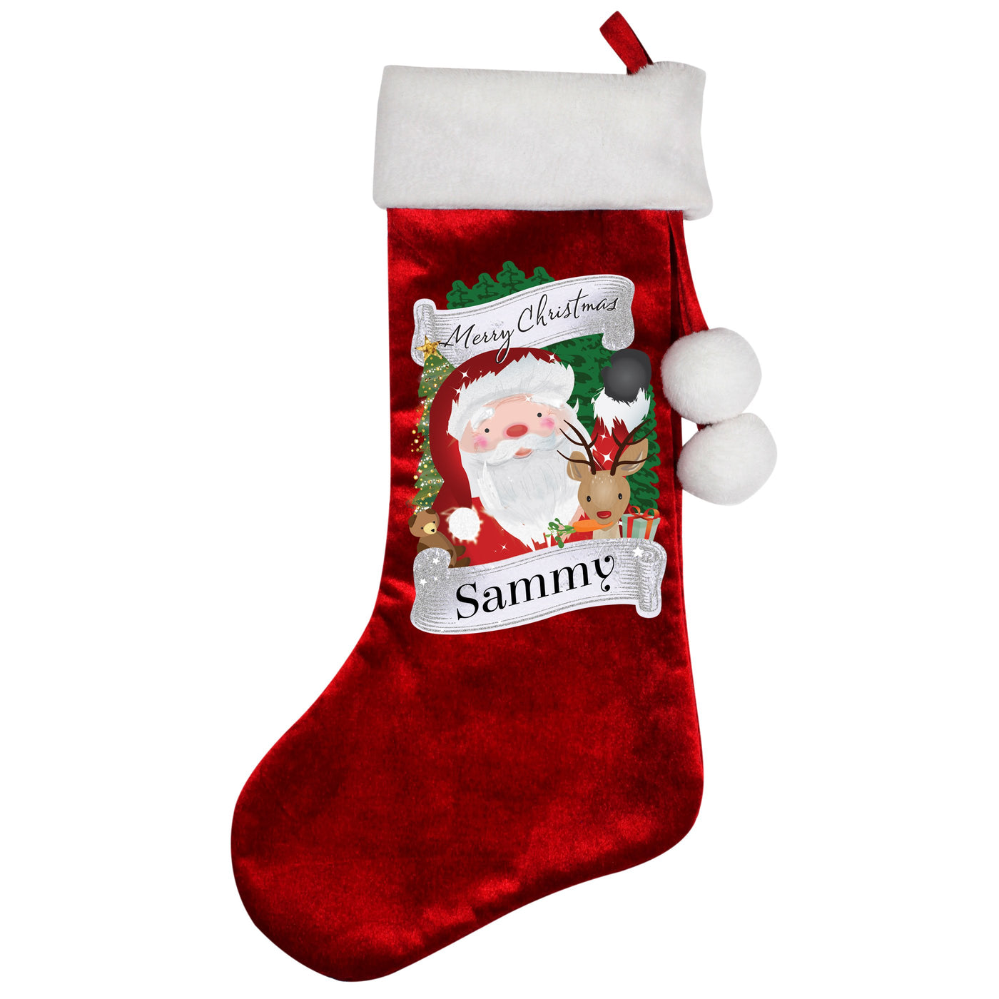 Personalised Christmas Santa Red Stocking - Shop Personalised Gifts