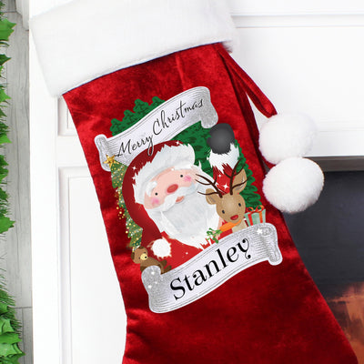 Personalised Christmas Santa Red Stocking - Shop Personalised Gifts