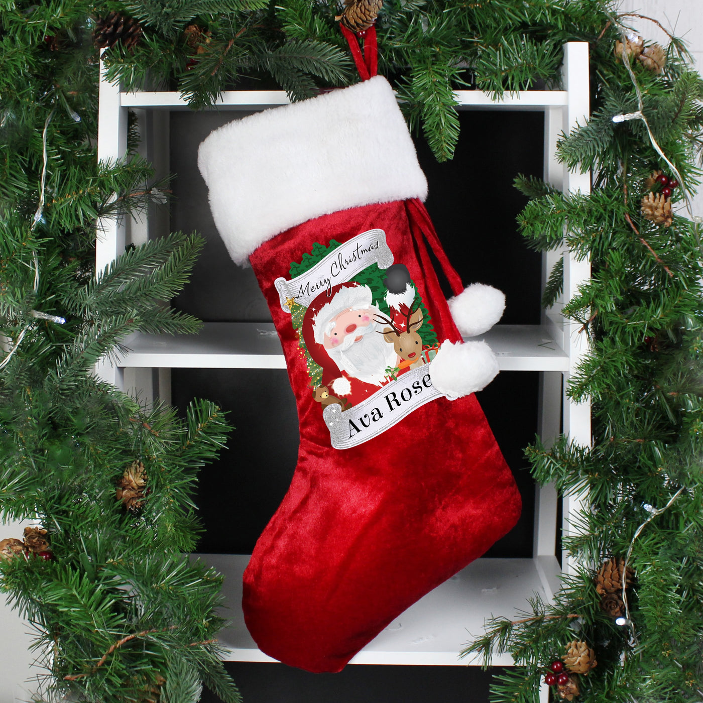 Personalised Christmas Santa Red Stocking - Shop Personalised Gifts