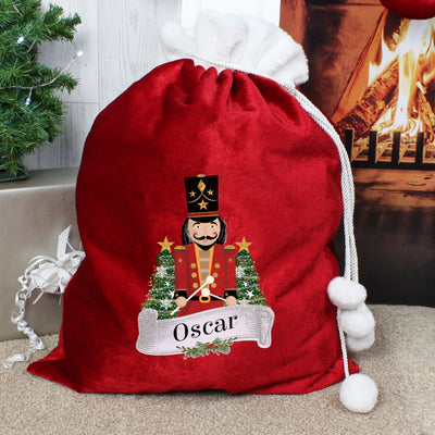 Personalised Red Nutcracker Sack for Christmas - Shop Personalised Gifts
